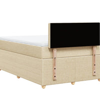 Boxspringbett mit Matratze Creme 120x190 cm Stoff