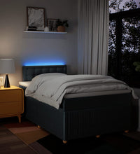 Boxspringbett mit Matratze Blau 120x190 cm Stoff