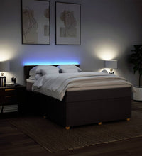 Boxspringbett mit Matratze Dunkelbraun 140x200 cm Stoff