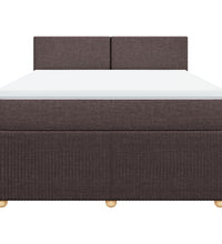 Boxspringbett mit Matratze Dunkelbraun 140x200 cm Stoff