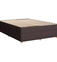 Boxspringbett mit Matratze Dunkelbraun 140x200 cm Stoff