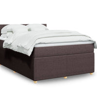 Boxspringbett mit Matratze Dunkelbraun 140x200 cm Stoff