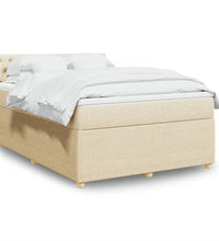 Boxspringbett mit Matratze Creme 140x200 cm Stoff