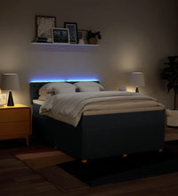 Boxspringbett mit Matratze Blau 140x200 cm Stoff