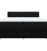 Boxspringbett mit Matratze Schwarz 200x200 cm Stoff