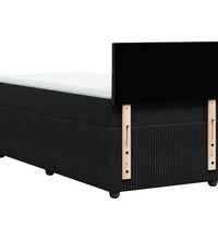 Boxspringbett mit Matratze Schwarz 80x200 cm Samt