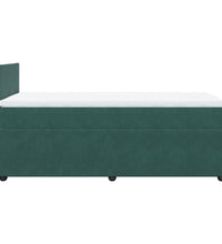 Boxspringbett mit Matratze Dunkelgrün 80x200 cm Samt