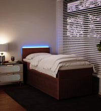 Boxspringbett mit Matratze Rosa 80x200 cm Samt