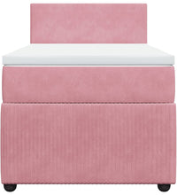 Boxspringbett mit Matratze Rosa 80x200 cm Samt