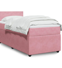 Boxspringbett mit Matratze Rosa 80x200 cm Samt