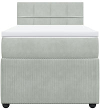 Boxspringbett mit Matratze Hellgrau 80x200 cm Samt