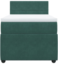 Boxspringbett mit Matratze Dunkelgrün 80x200 cm Samt