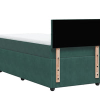 Boxspringbett mit Matratze Dunkelgrün 80x200 cm Samt
