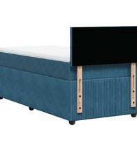 Boxspringbett mit Matratze Blau 80x200 cm Samt