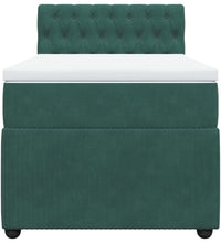 Boxspringbett mit Matratze Dunkelgrün 80x200 cm Samt