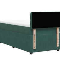 Boxspringbett mit Matratze Dunkelgrün 80x200 cm Samt