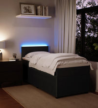Boxspringbett mit Matratze Schwarz 90x190 cm Samt