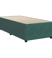 Boxspringbett mit Matratze Dunkelgrün 90x190 cm Samt