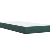 Boxspringbett mit Matratze Dunkelgrün 90x190 cm Samt