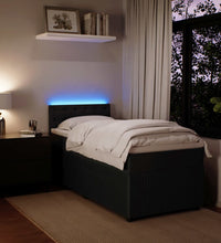 Boxspringbett mit Matratze Schwarz 90x190 cm Samt