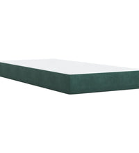 Boxspringbett mit Matratze Dunkelgrün 90x190 cm Samt