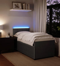 Boxspringbett mit Matratze Dunkelgrau 90x190 cm Samt