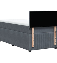 Boxspringbett mit Matratze Dunkelgrau 90x190 cm Samt