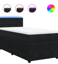 Boxspringbett mit Matratze Schwarz 90x190 cm Samt
