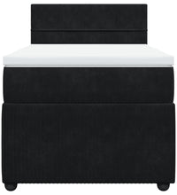 Boxspringbett mit Matratze Schwarz 90x190 cm Samt