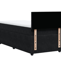 Boxspringbett mit Matratze Schwarz 90x190 cm Samt