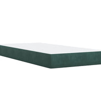 Boxspringbett mit Matratze Dunkelgrün 90x200 cm Samt