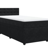 Boxspringbett mit Matratze Schwarz 90x200 cm Samt