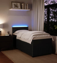 Boxspringbett mit Matratze Schwarz 90x200 cm Samt