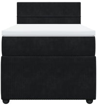 Boxspringbett mit Matratze Schwarz 90x200 cm Samt