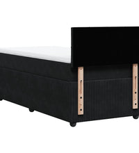 Boxspringbett mit Matratze Schwarz 90x200 cm Samt