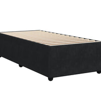 Boxspringbett mit Matratze Schwarz 90x200 cm Samt