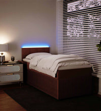 Boxspringbett mit Matratze Rosa 90x200 cm Samt