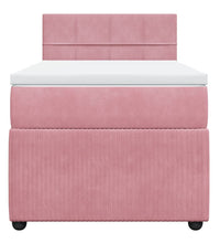 Boxspringbett mit Matratze Rosa 90x200 cm Samt