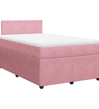 Boxspringbett mit Matratze Rosa 120x190 cm Samt