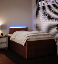 Boxspringbett mit Matratze Rosa 120x190 cm Samt