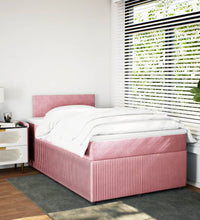 Boxspringbett mit Matratze Rosa 120x190 cm Samt