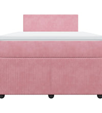 Boxspringbett mit Matratze Rosa 120x190 cm Samt