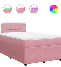 Boxspringbett mit Matratze Rosa 120x190 cm Samt