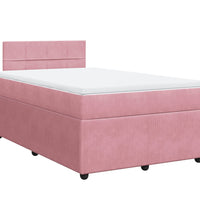 Boxspringbett mit Matratze Rosa 120x190 cm Samt
