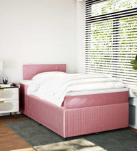 Boxspringbett mit Matratze Rosa 120x190 cm Samt