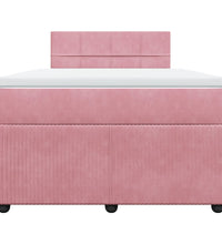 Boxspringbett mit Matratze Rosa 120x190 cm Samt