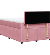 Boxspringbett mit Matratze Rosa 120x190 cm Samt