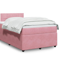Boxspringbett mit Matratze Rosa 120x190 cm Samt