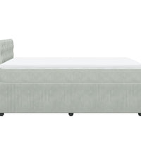 Boxspringbett mit Matratze Hellgrau 120x190 cm Samt