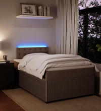 Boxspringbett mit Matratze Hellgrau 120x190 cm Samt